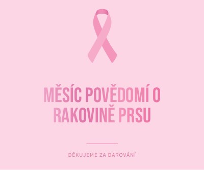 Měsíc povědomí o rakovině prsu pink modern-simple