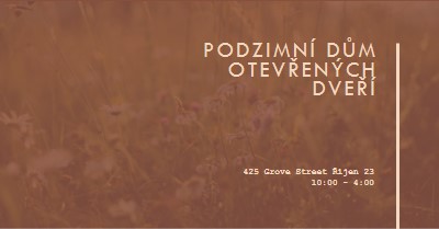 Podzimní otevřených dveří brown modern-simple