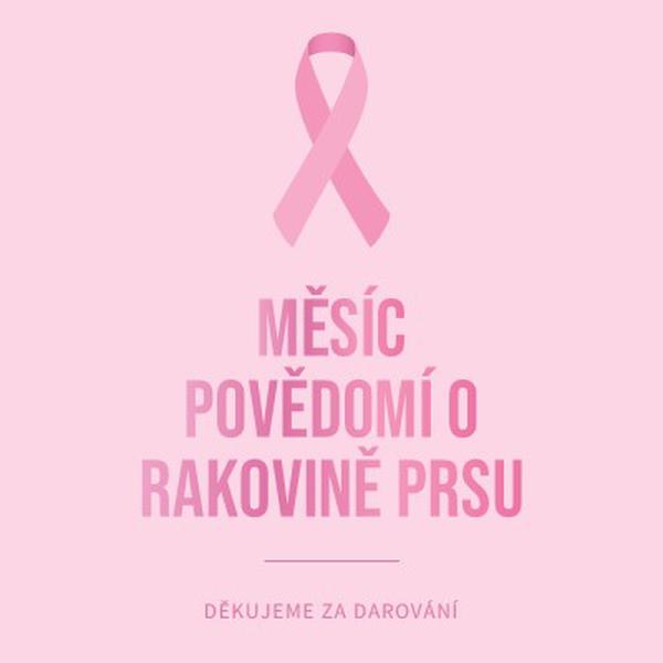 Měsíc povědomí o rakovině prsu pink modern-simple