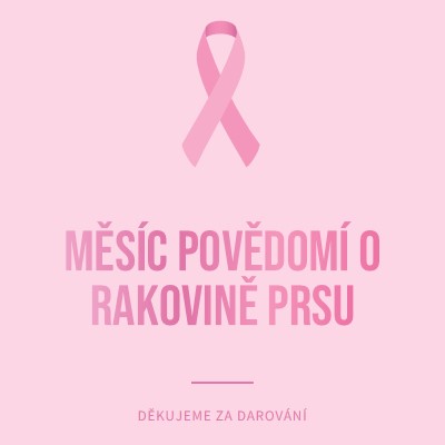 Měsíc povědomí o rakovině prsu pink modern-simple