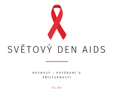 Zvyšování povědomí o AIDS white modern-simple