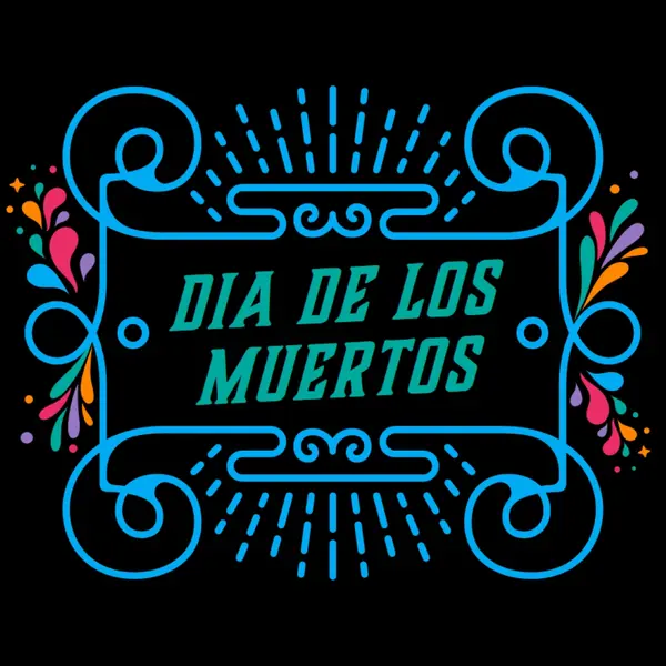 El Dia de los Muertos black modern-bold
