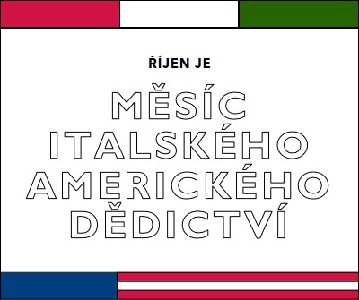 Měsíc italského amerického dědictví white vintage-retro