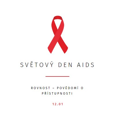 Zvyšování povědomí o AIDS white modern-simple