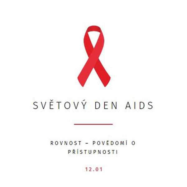 Zvyšování povědomí o AIDS white modern-simple