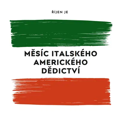 Oslavte italské americké dědictví white modern-bold
