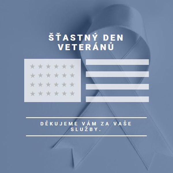 Čest americkým veteránům gray modern-simple