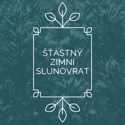 Zimní slunovrat green modern-simple