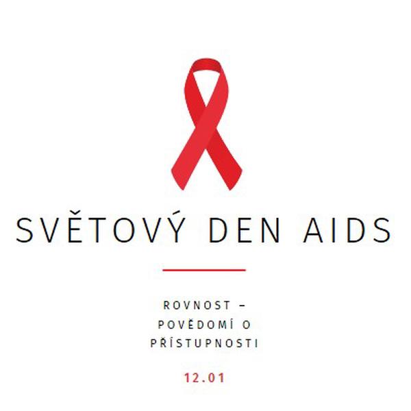 Zvyšování povědomí o AIDS white modern-simple