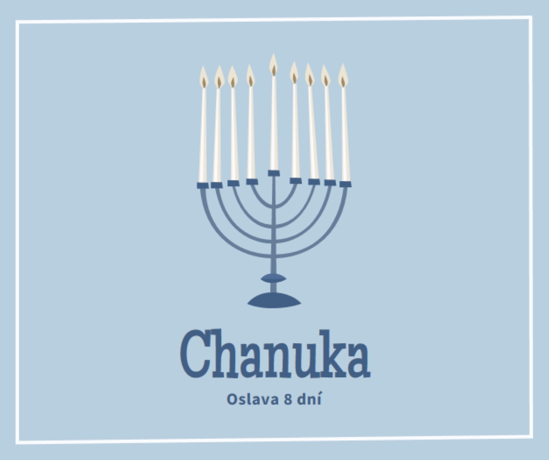 8 dní v Chanukah blue organic-simple