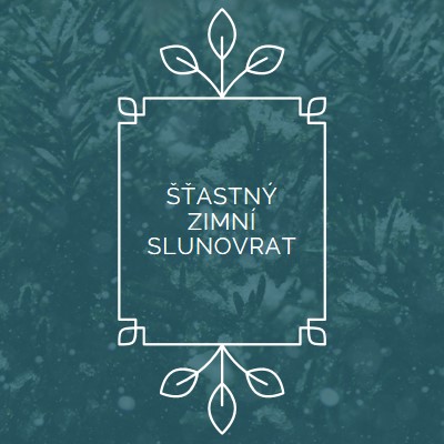 Zimní slunovrat green modern-simple