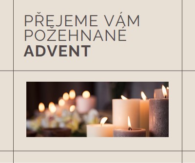 Přejeme vám požehnaný advent brown modern-geometric-&-linear