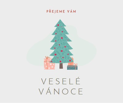 Přejeme vám veselé Vánoce pink whimsical-color-block