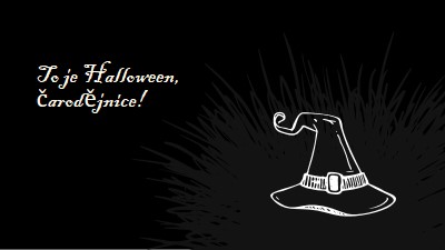 Je to Halloween black whimsical-line