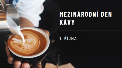 Mezinárodní den kávy brown modern-simple