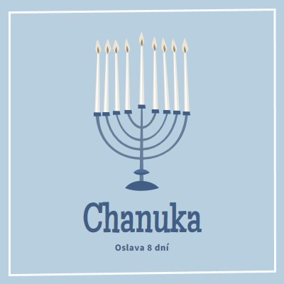 8 dní v Chanukah blue organic-simple