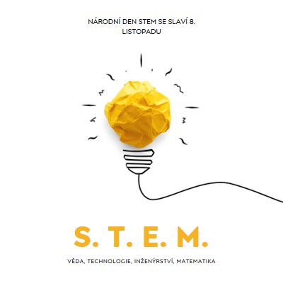 Věda, technologie, inženýrství, matematika yellow modern-simple