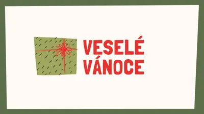Veselý vánoční dárek white whimsical-color-block