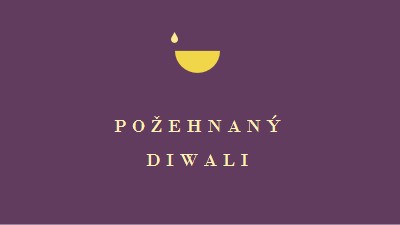 Diwaliho požehnání purple modern-simple