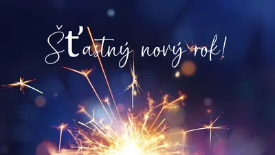 Šťastný nový rok! blue modern-simple