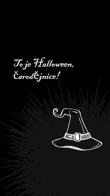 Je to Halloween black whimsical-line