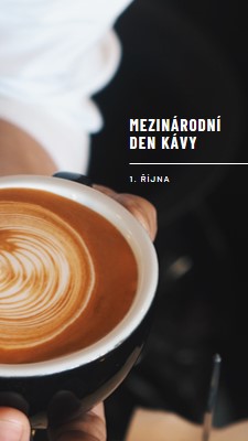 Mezinárodní den kávy brown modern-simple