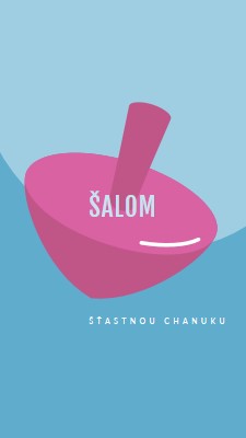 Šťastnou Chanuku blue modern-bold