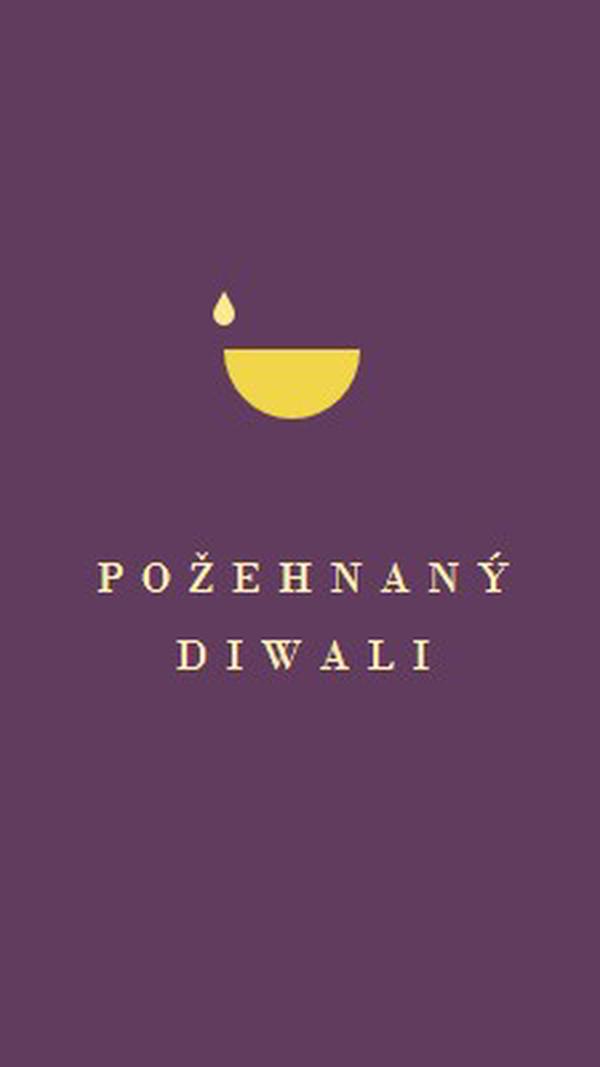 Diwaliho požehnání purple modern-simple