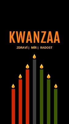 Kwanzaa přání black modern-color-block