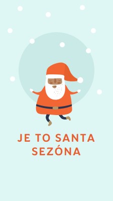 To je Santa sezóna blue whimsical-color-block