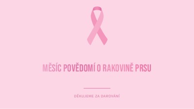 Měsíc povědomí o rakovině prsu pink modern-simple