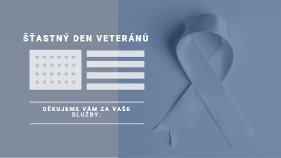 Čest americkým veteránům gray modern-simple