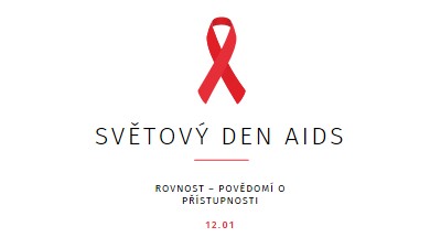 Zvyšování povědomí o AIDS white modern-simple