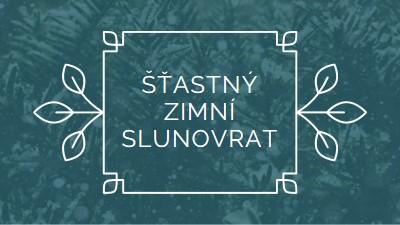 Zimní slunovrat green modern-simple