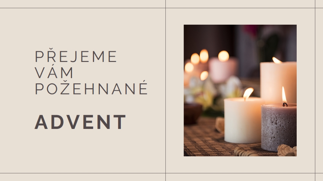 Přejeme vám požehnaný advent brown modern-geometric-&-linear