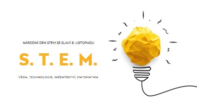 Věda, technologie, inženýrství, matematika yellow modern-simple