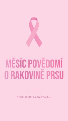 Měsíc povědomí o rakovině prsu pink modern-simple