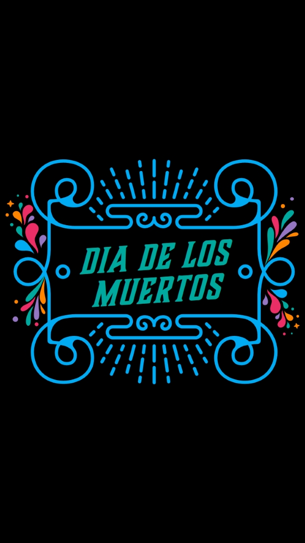 El Dia de los Muertos black modern-bold