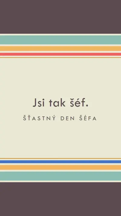 Jsi tak skvělý šéf. brown vintage-retro