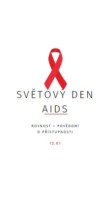 Zvyšování povědomí o AIDS white modern-simple