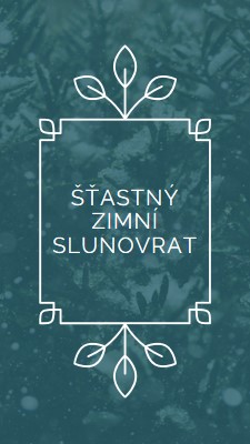 Zimní slunovrat green modern-simple