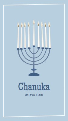 8 dní v Chanukah blue organic-simple