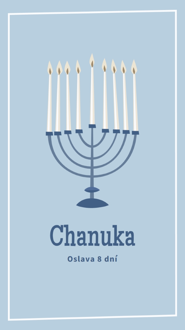 8 dní v Chanukah blue organic-simple