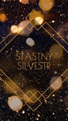 Šťastný Silvestr black modern-geometric-&-linear