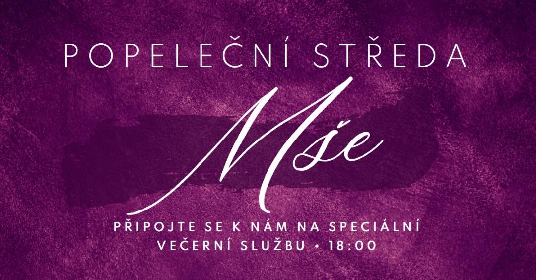 Popeleční mše purple modern-simple