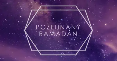 Požehnaný ramadán purple modern-geometric-&-linear