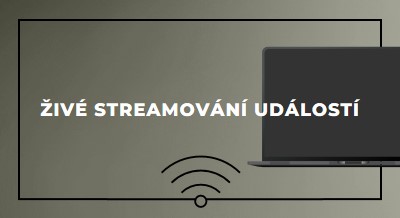 Živé streamování událostí gray modern-bold