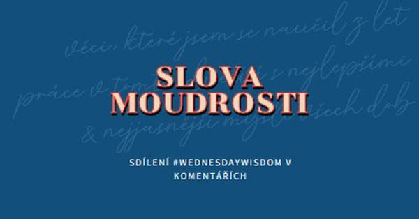 Slovo moudrým blue modern-simple