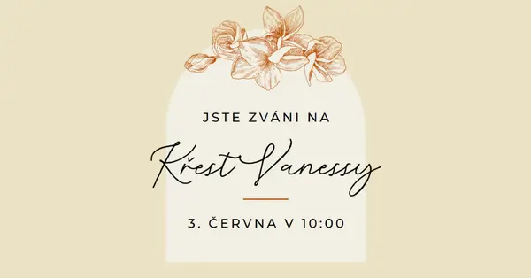 Pozvání ke křestu yellow vintage-botanical