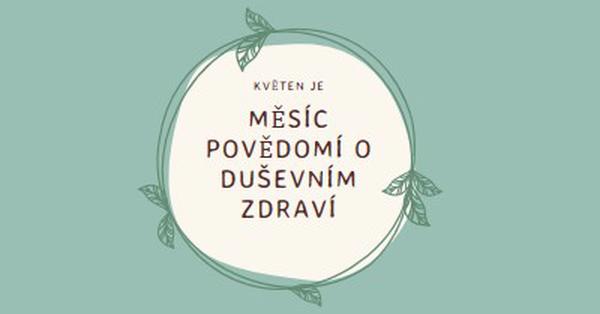 Čest povědomí o duševním zdraví green organic-simple